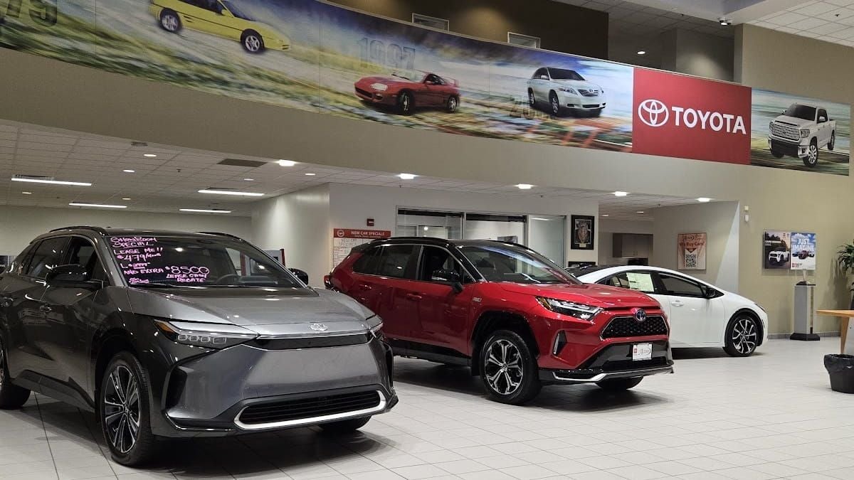 Toyota 2024 electric vehicle dealership display image by John Goreham