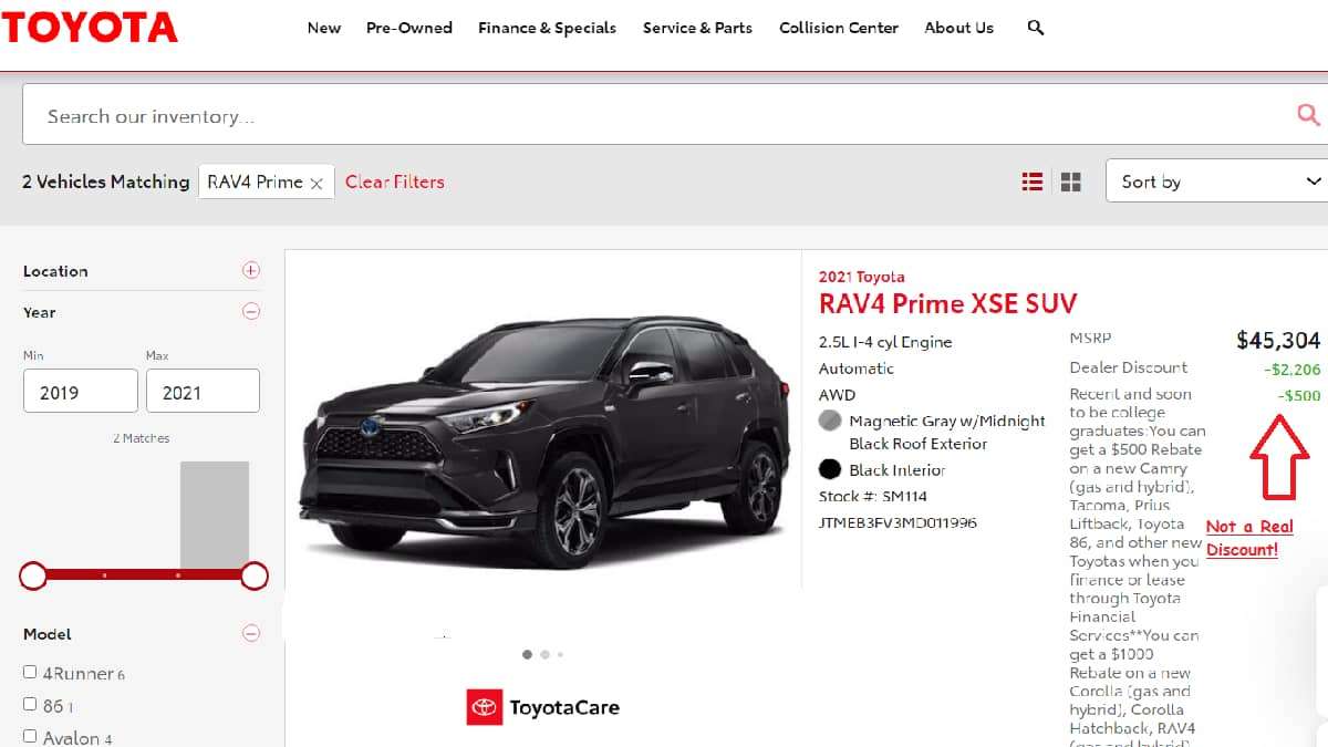 image courtesy of Toyota dealer's public webpage