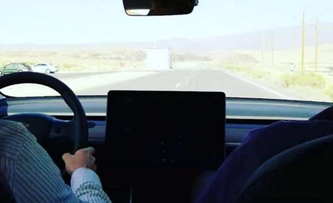 Driving Tesla Model 3