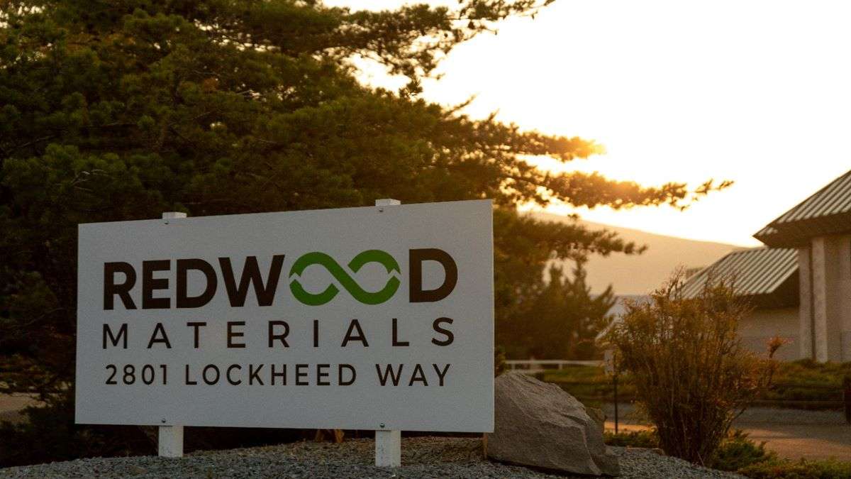 Redwood Materials sign