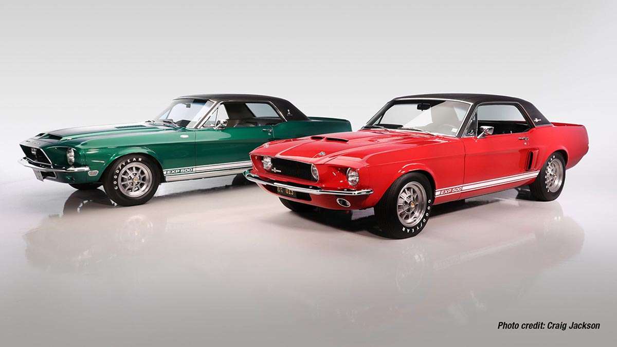 Green Hornet and Little Red Shelby Mustang cars restored