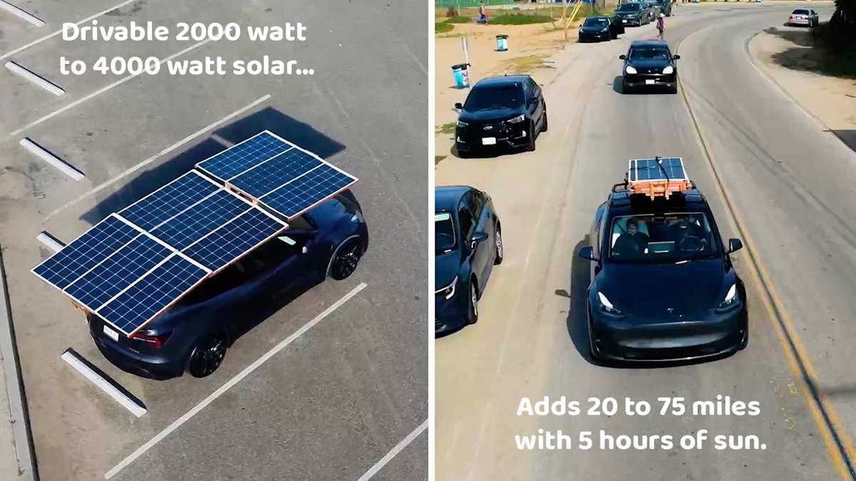 Do It Yourself Model Y Solar Array Gives Up To 75 Miles of Solar Recharge Per Day