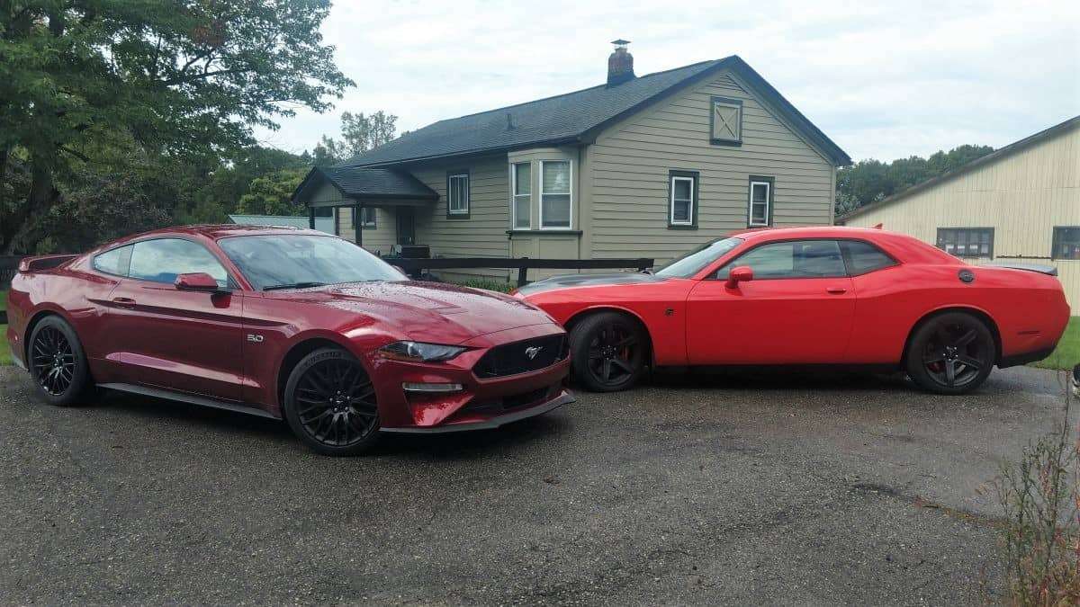 Mustang and Hellcat