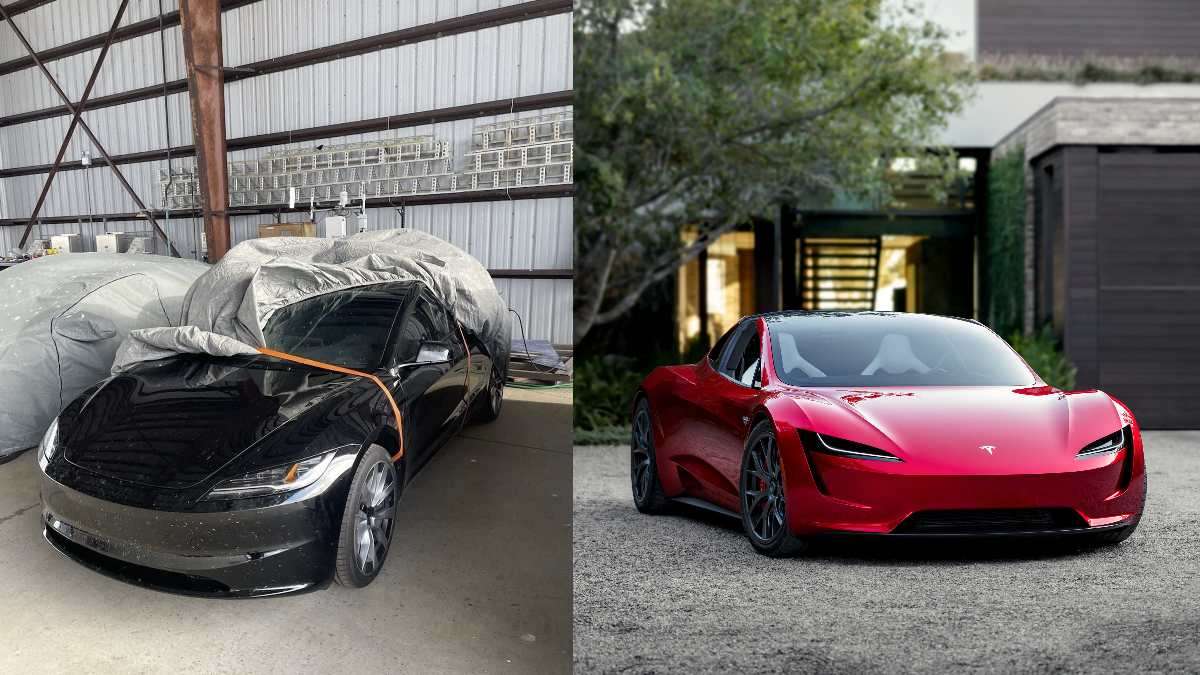 Leaked Picture of Clad Refreshed Tesla Model 3 Reveals Similar Front Fascia  & Headlights to 2nd-Gen Roadster