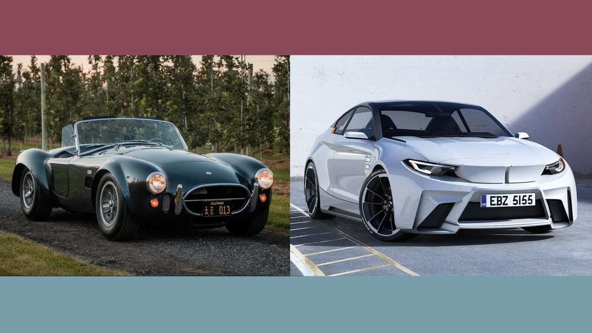 The AC Shelby Cobra and the BMW iM2 Coupe, two very different vehicles