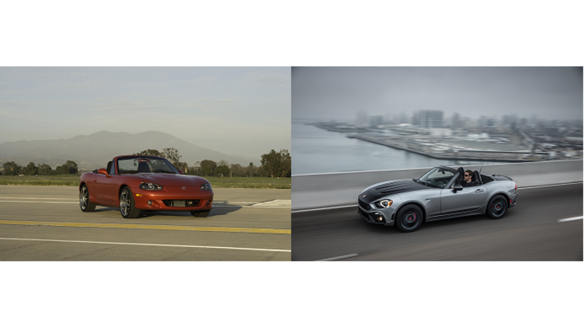 Which is quicker? 2004 MazdaSpeed Miata turbo or 2017 Fiat 124 Spider Abarth?