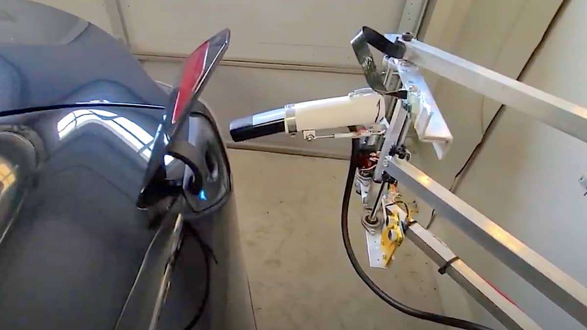 DIY EV charger in home garage