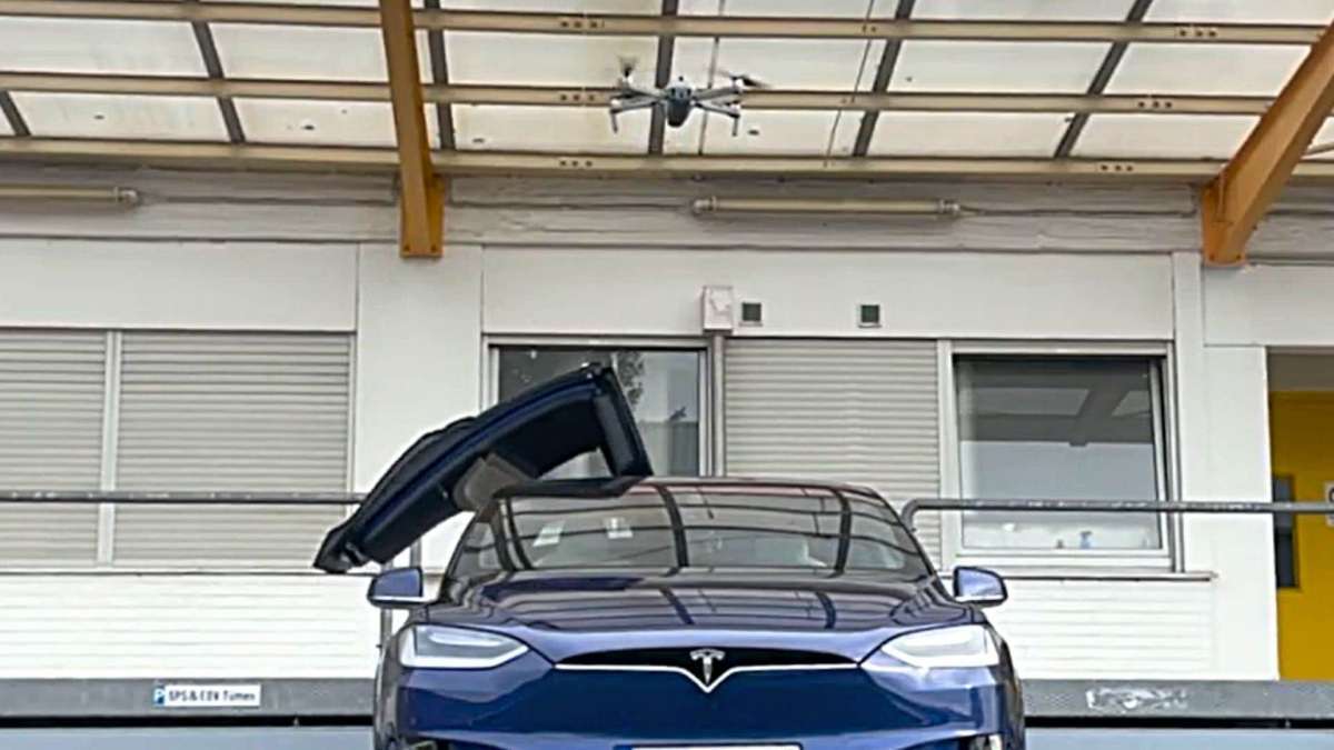 Tesla is hacked with drone
