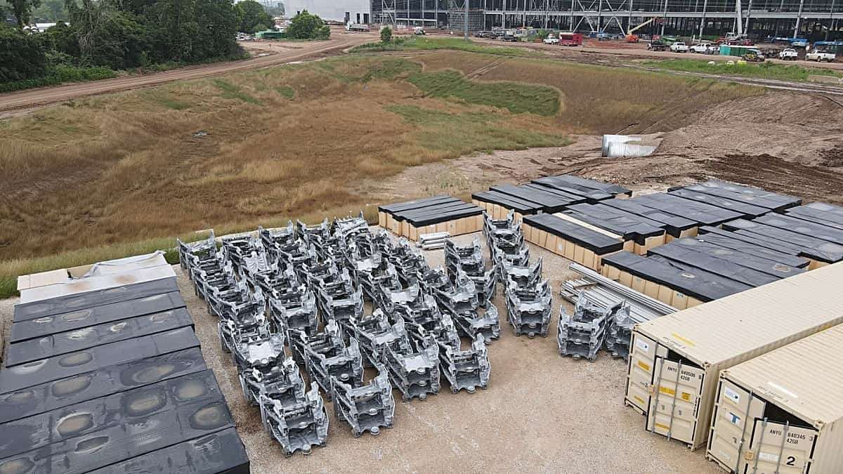 Tesla Model Y Castings spotted at Giga Texas
