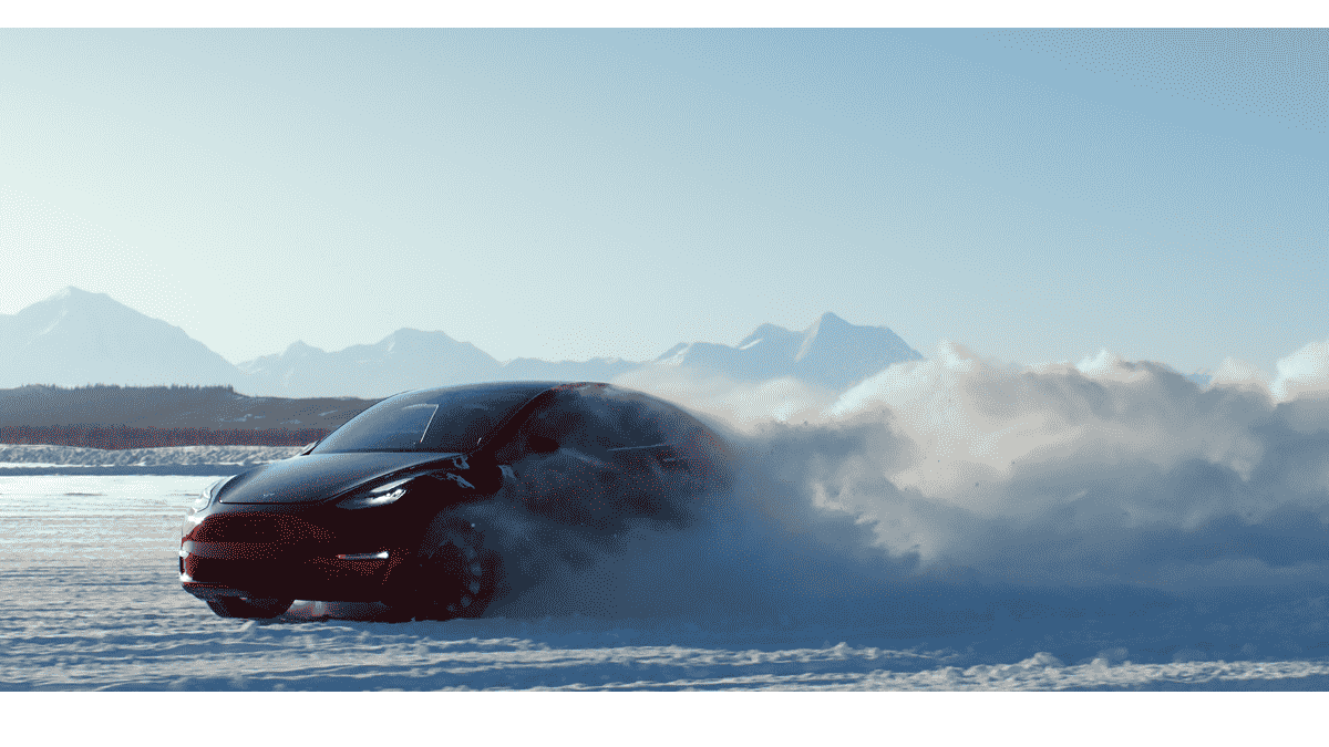 Image of Tesla in snow courtesy of Tesla, Inc. 