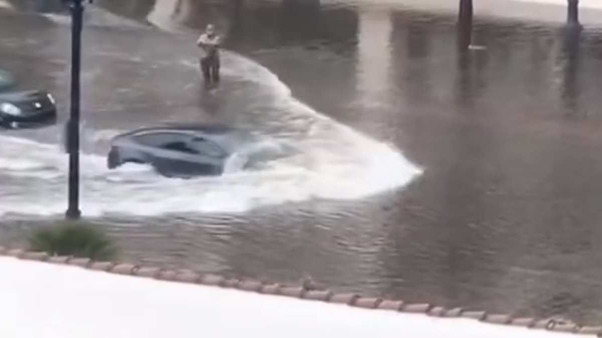 Tesla Model 3 Seen Successfully Traversing Extreme Flooding In San Diego