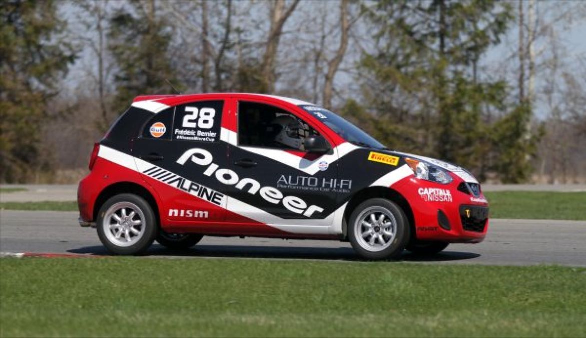 Track testing the Nissan Micra Cup car