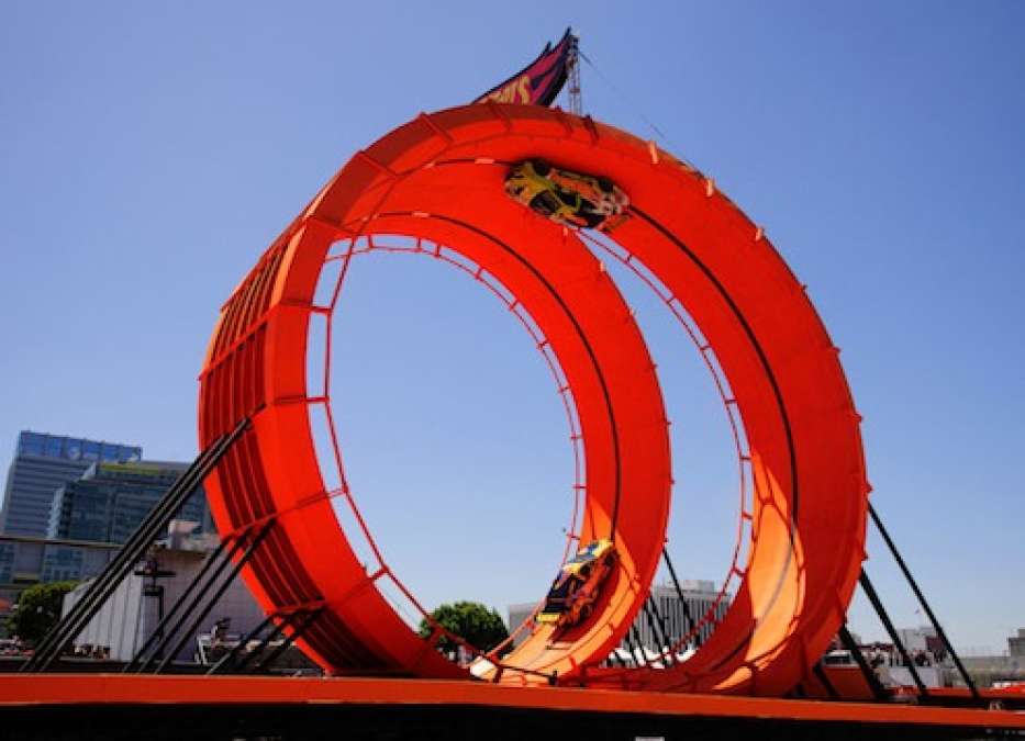 world record Double Loop stunt