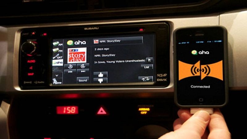 Aha radio pairs with Subaru