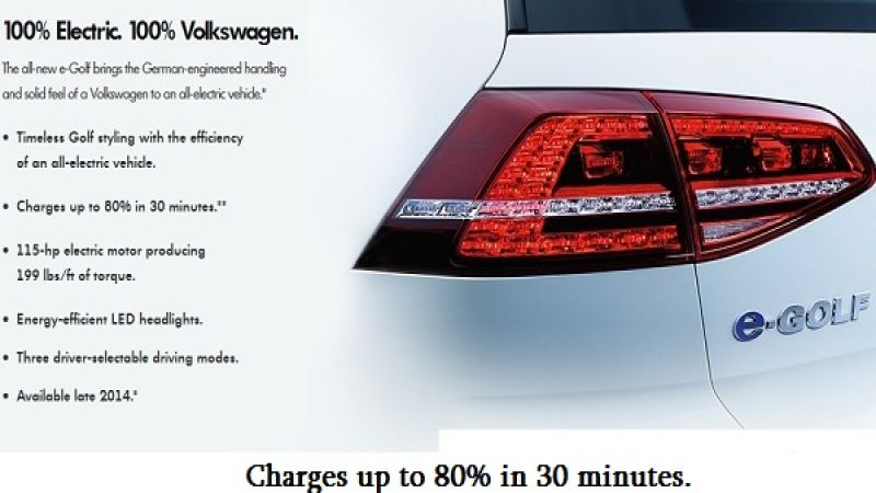 VW e-golf specs