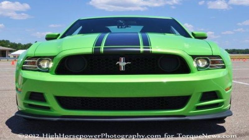 The 2013 Ford Mustang Boss 302 in Gotta Have It Green