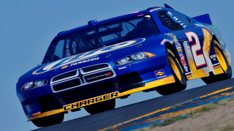 The #2 Dodge Charger driven by Brad Keselowski