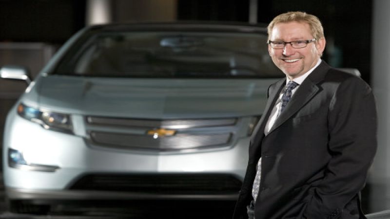 Joel Ewanick with the Chevy Volt