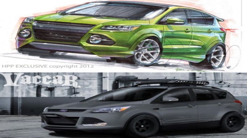 A pair of SEMA ready Ford Escape SUVs