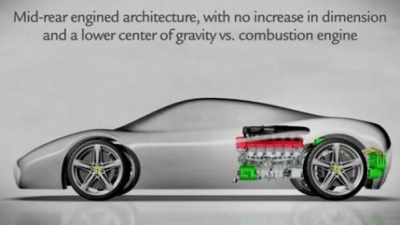 The new Ferrari F70 V12 KERS hybrid engine