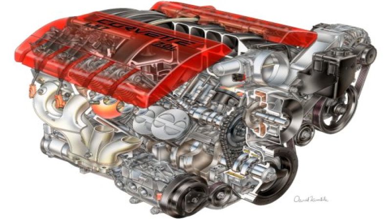 The LS7 V8 from the Corvette Z06