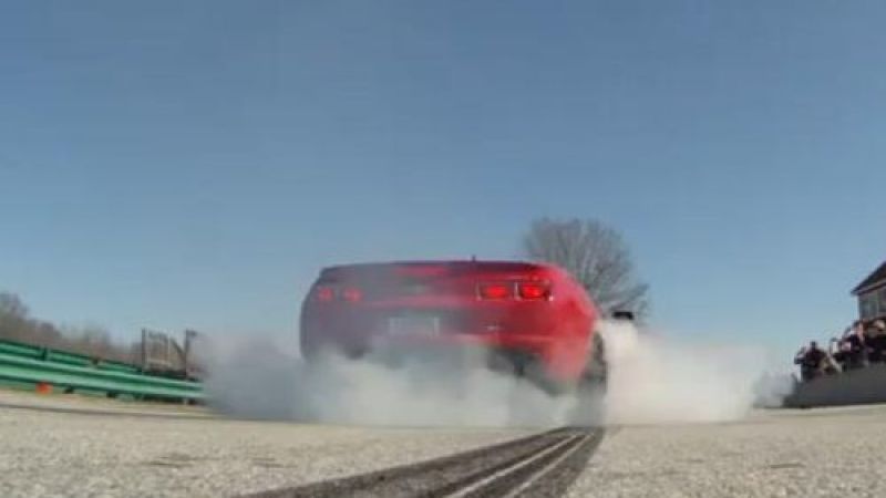 A screenshot captured from the ZL1 burnout video by YouTube user mr2pritch