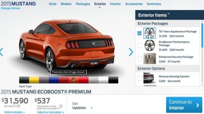 Ford Mustang 50 year package