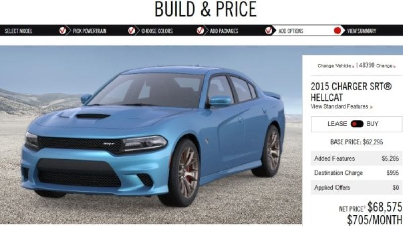 Hellcat Charger Config Screen shot