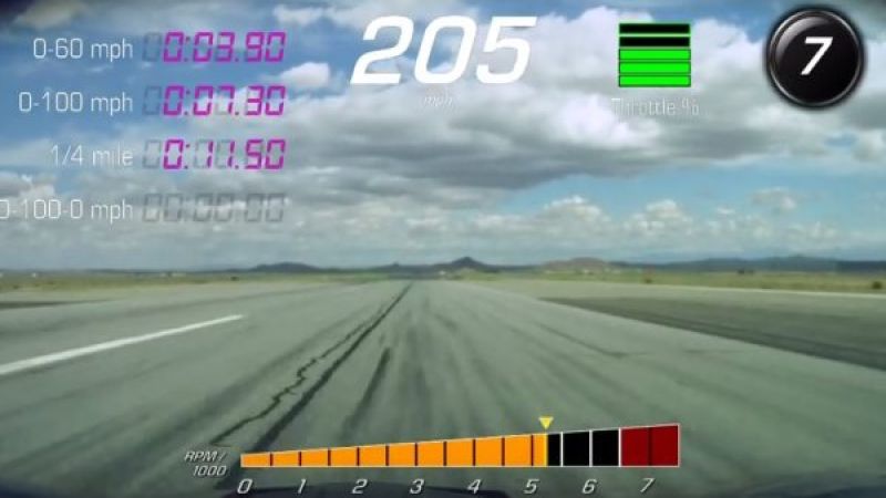 Corvette Z06 hits 205