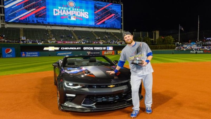 Ben Zobrist with the 2017 Camaro 