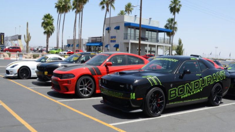 Dodge lineup at Bondurant