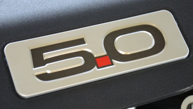 2015 Ford Mustang GT 5.0L engine badge