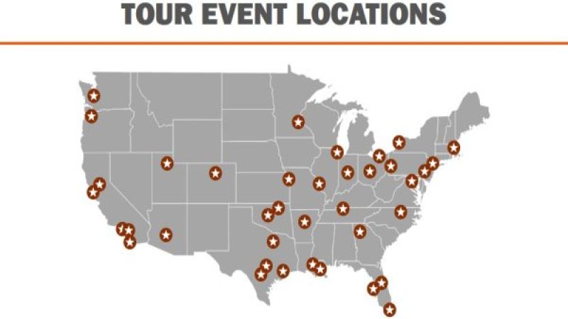 2015 F150 Tour map
