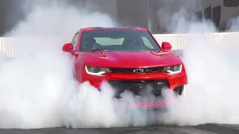 Force burnout in a Camaro ZL1