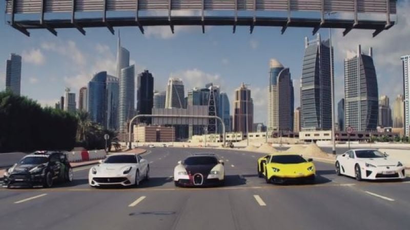 Gymkhana 8 drag race screen shot