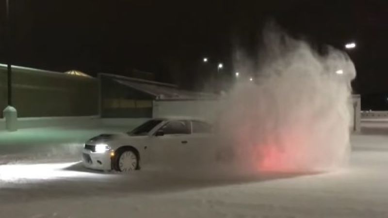 Hellcat Charger in snow