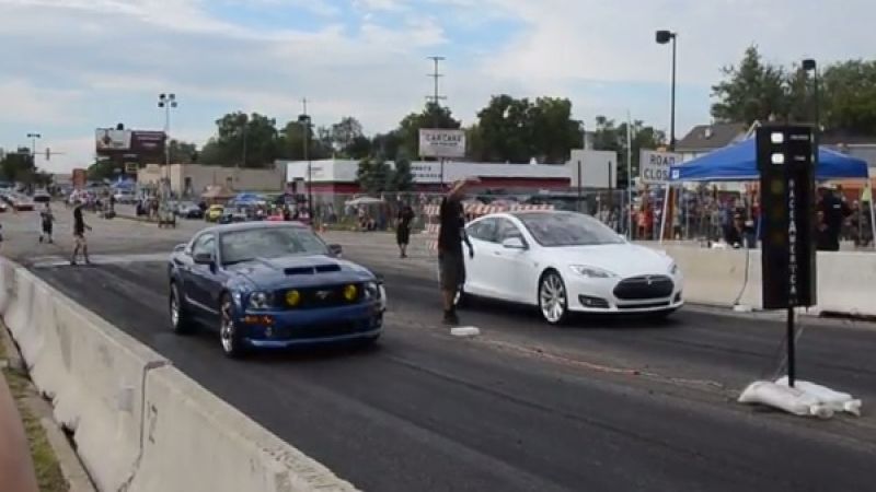 Mustang beats Tesla