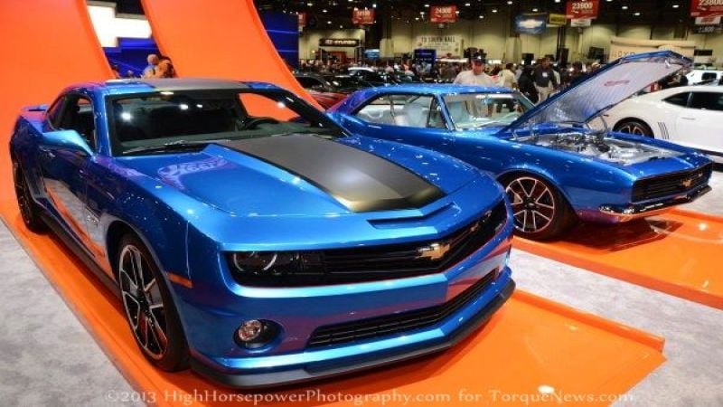 Hot Wheels Camaro coupes at SEMA 2012