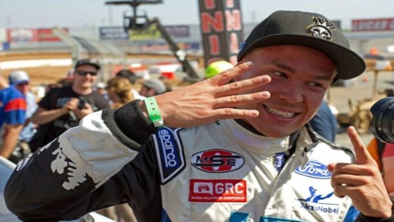 Topi Heikkinen celebrates his LA X GAmes win