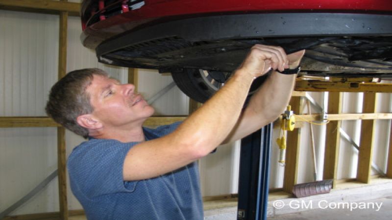 Dave Schoener works on Chevy Cruze