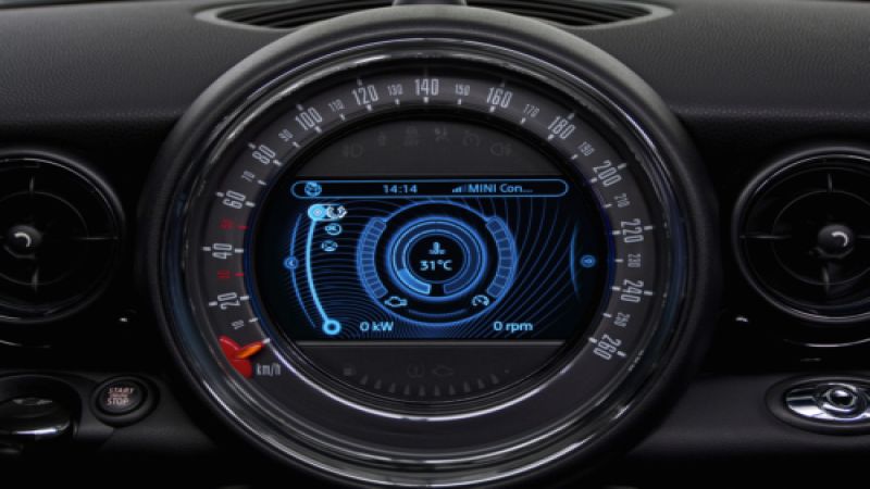 Digital Sports Instruments display on MINI