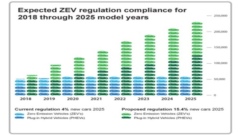 California car fleet makeup by 2025
