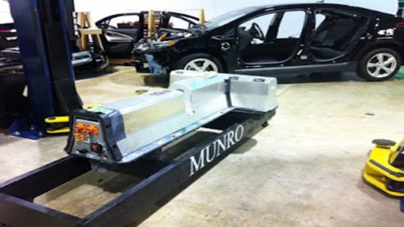 Chevy Volt and battery pack, courtesy UBM Electronics