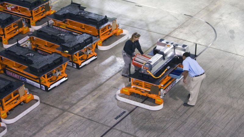 Chevy Volt battery pack assembly plant