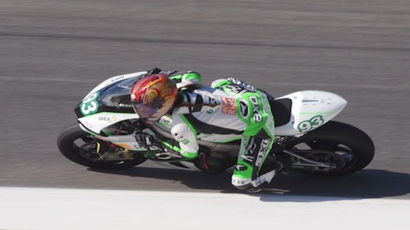 Shelina Moreda riding for CRP racing in the 2011 TTXGP/ e-Power at Laguna Seca