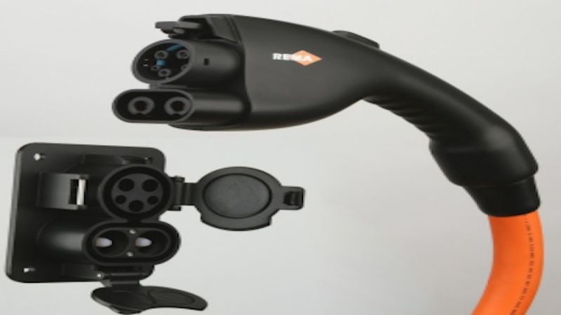 REMA SAE DC Fast Charging plug and socket