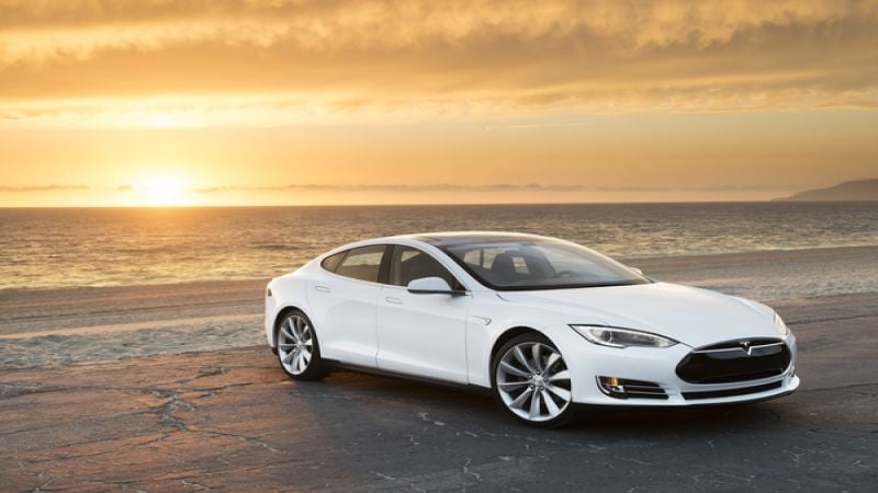 White Tesla Model S