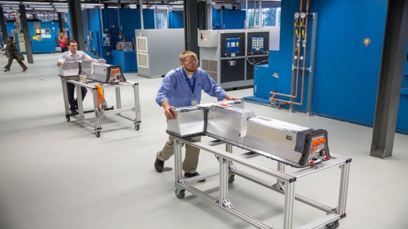 GM's Global Battery Systems Laboratory in Warren MI