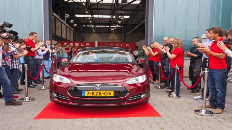 Tesla assembly facility in Tilburg Netherlands