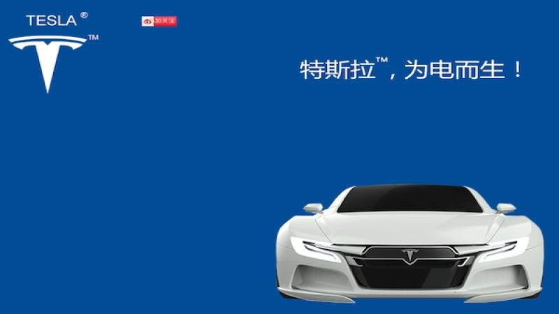 tesla.cn home page